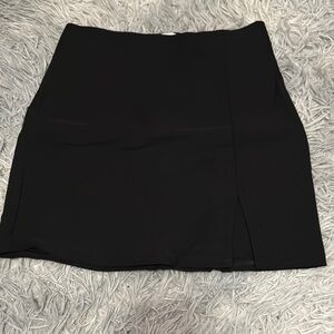 Elegant Black Skirt with Front Slit